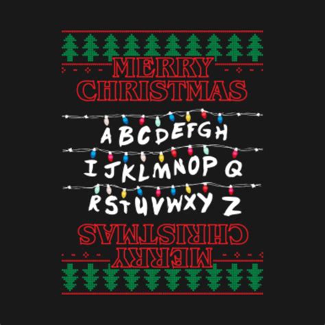 Stranger Things Merry Christmas Lights Knit - Stranger Things - T-Shirt ...