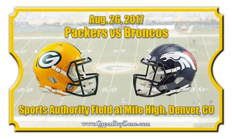 Green Bay Packers vs Denver Broncos Preseason Football Tickets | Aug. 26, 2017