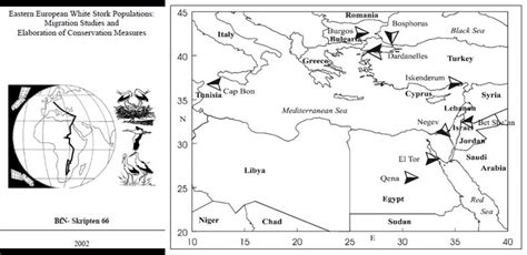 Bottlenecks of White stork migration in autumn as presented by Willem... | Download Scientific ...