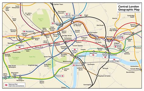 Geographically accurate Map of Zone 1 of the London Underground. : LondonUnderground