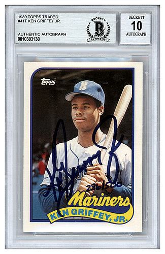 Ken Griffey Jr. Autographed Signed 1989 Topps Traded Rookie Card #41T ...