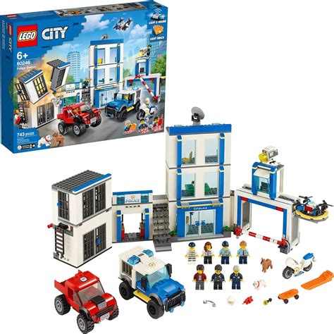 LEGO City Police Station 60246 Police Toy, Fun Building Set for Kids, New 2020 (743 Pieces ...