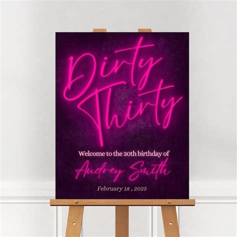 Dirty 30 Sign Printable - Etsy