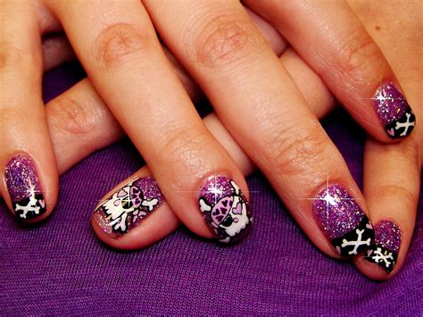 Nails! | Orange nail art, Purple nails, Hair and nails