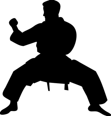 Download Karate, Fighter, Silhouette. Royalty-Free Vector Graphic | Karate, Free illustrations ...