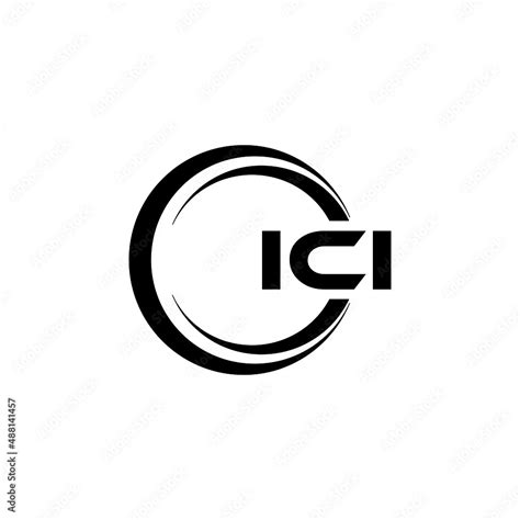 ICI letter logo design with white background in illustrator, vector logo modern alphabet font ...