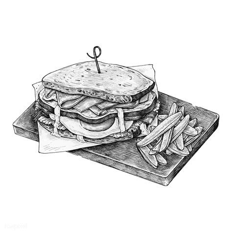 Sandwich Clipart ~ easy drawing