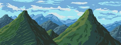 Pixel Mountains by MarcCobley on Newgrounds