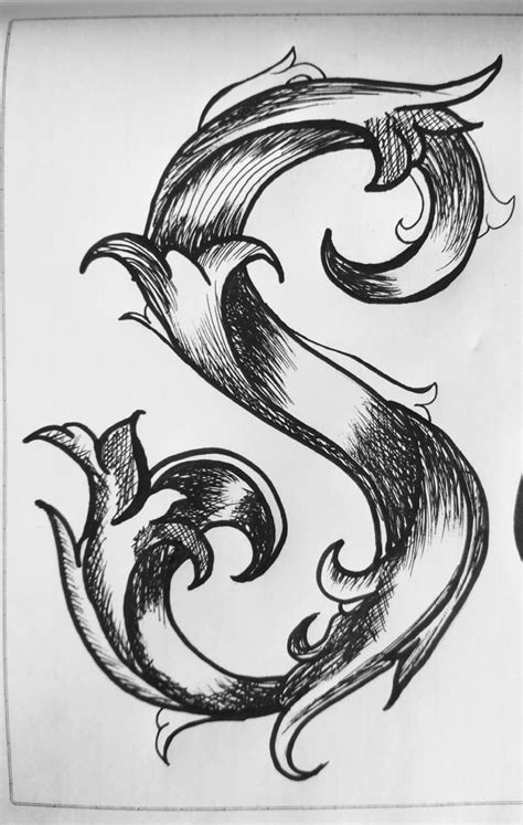 Letter S tattoo design in 2020 | Letter s tattoo, S tattoo, My drawings