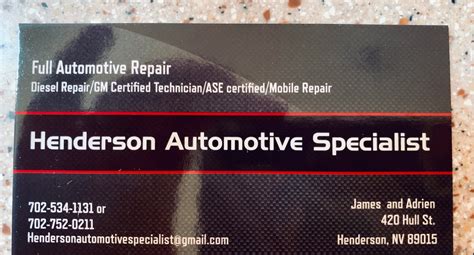 Henderson Automotive Specialist | Auto Repair in Henderson