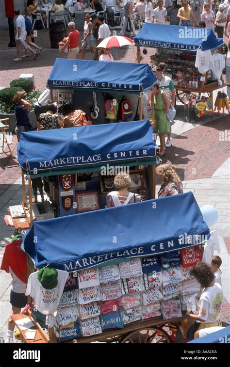 Quincy Market shopping district area of Boston Massachusetts MA Stock ...