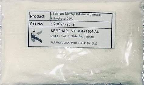 Sodium Diethyl Dithiocarbamate Trihydrate 98% Manufacturer, Supplier ...