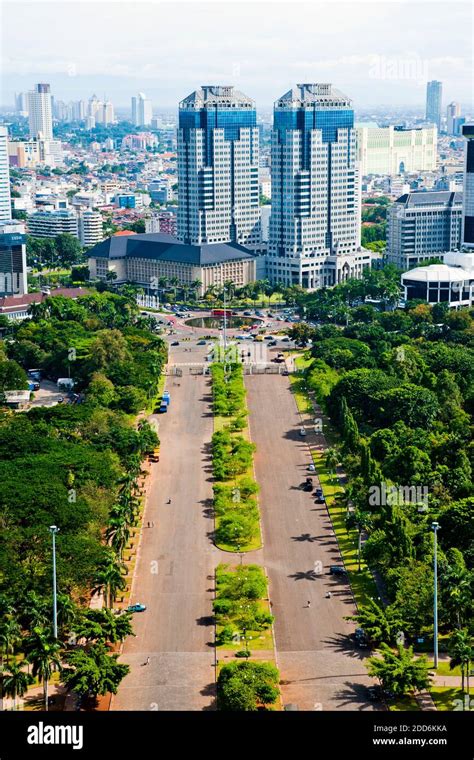 View over Jakarta, the capital city of Indonesia, Asia Stock Photo - Alamy