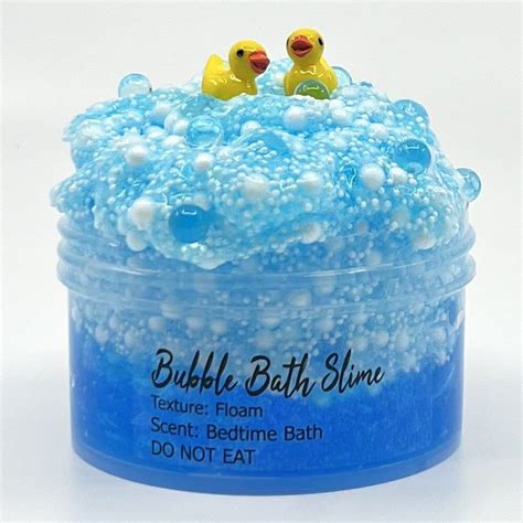 Slime from bubble bath. A gorgeous, vivid blue slime that is not only ...