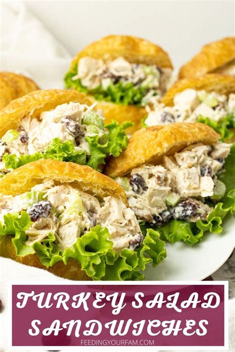 The Easiest Turkey Salad Sandwiches - Feeding Your Fam