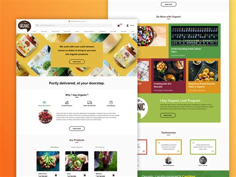 Organic Food Delivery Web by Abhishek Sinha on Dribbble