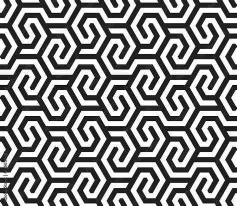 Vector seamless pattern. Modern stylish texture. Repeating geometric pattern of hexagons tiles ...