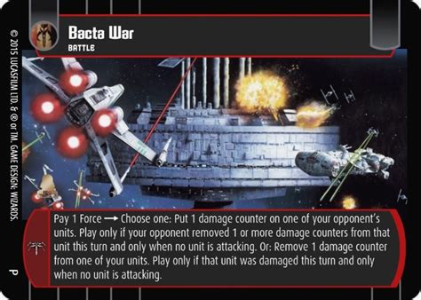 Bacta War Card - Star Wars Trading Card Game