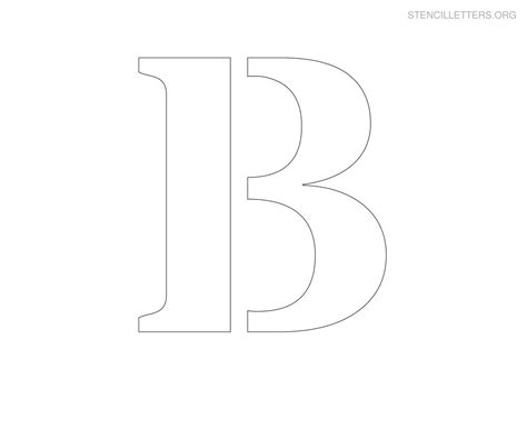 Stencil Letter Large B | Letter stencils printables, Printable letters ...