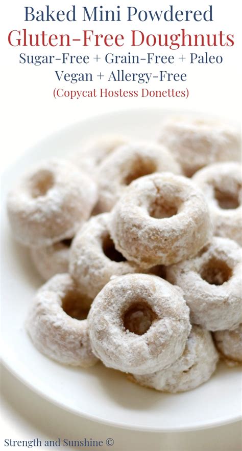 Gluten-Free Baked Mini Powdered Doughnuts (Sugar-Free, Paleo, Vegan)