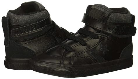 Converse Kids' Pro Blaze Strap Leather Suede High, Black/Black/Black ...