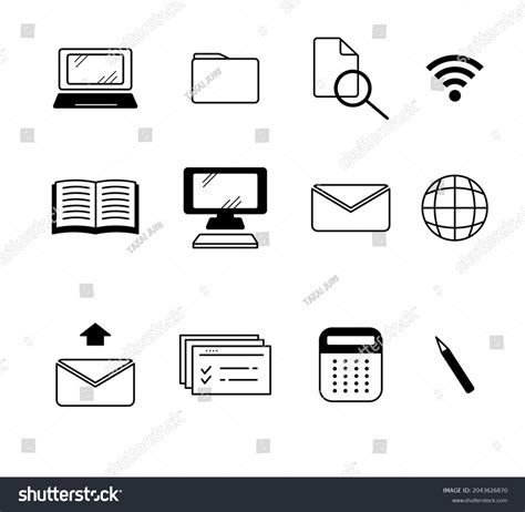 Clip Art Business Icon Illustration Set Stock Illustration 2043626870 ...