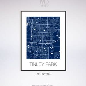 Tinley Park Illinois, Tinley Park IL Map, Tinley Park Map, Tinley Park Print, Tinley Park Poster ...