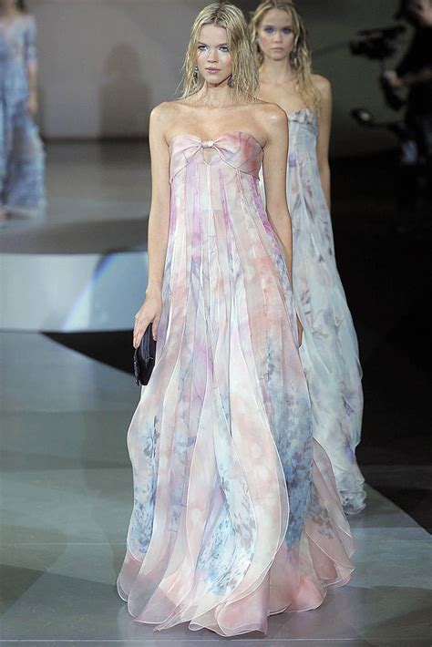 GIORGIO ARMANI Floral Print Silk Strapless Evening Gown at 1stDibs | giorgio armani evening ...