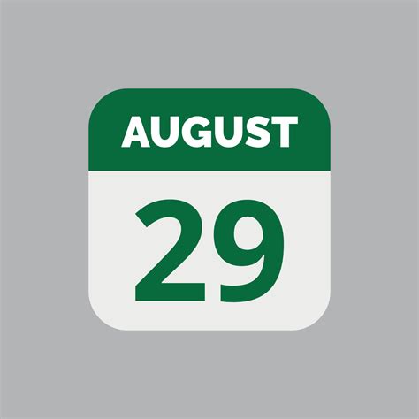 August 29 Calendar Date Icon 23203093 Vector Art at Vecteezy