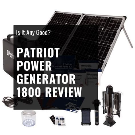 REVIEW: Patriot Power Generator + Top 4 Alternative Solar Generators ...