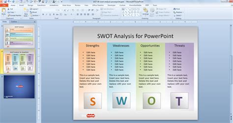 Free SWOT PowerPoint Template - Free PowerPoint Templates - SlideHunter.com