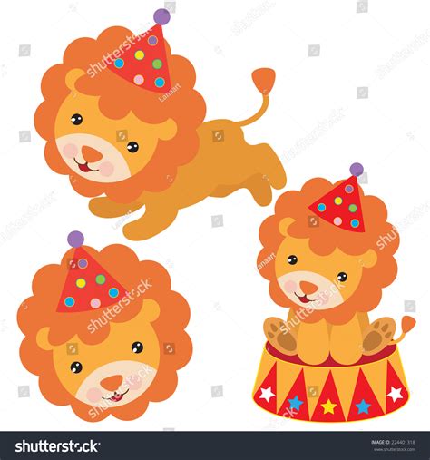 Circus Lion Vector Illustration Stock Vector (Royalty Free) 224401318