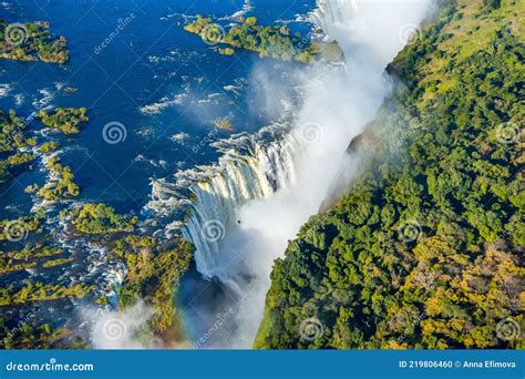 Bird Eye View of the Victoria Falls Waterfall Stock Photo - Image of ...