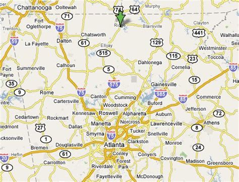 Blue Ridge Directions & Maps | Georgia map, Blue ridge, Georgia cabin ...