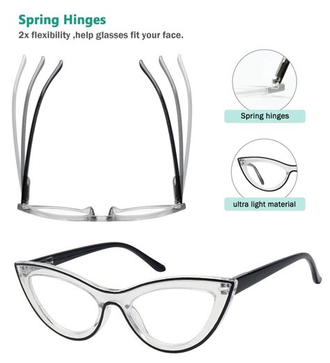 Reading Glasses Cat-eye Contrast Color Cute Readers 5 Pack Women – eyekeeper.com