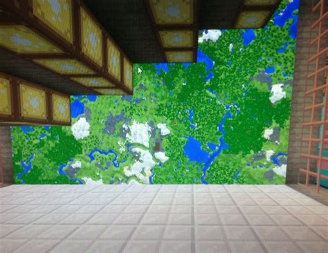 So I just learned about placing maps in item frames... Now I have an awesome wall : Minecraft