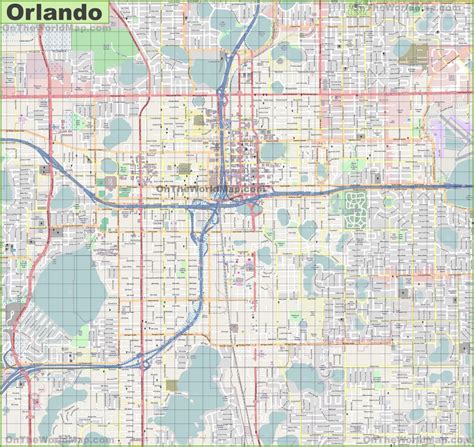 Orlando Florida Street Map And Travel Information | Download Free - Street Map Of Orlando ...