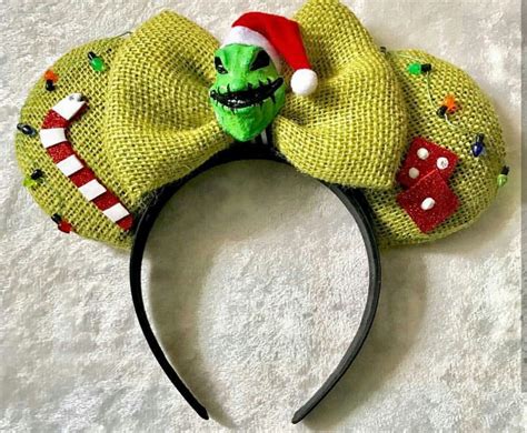 Christmas; Grinch; How the Grinch Stole Christmas Minnie Mouse Ears Diy, Mini Mouse Ears, Disney ...