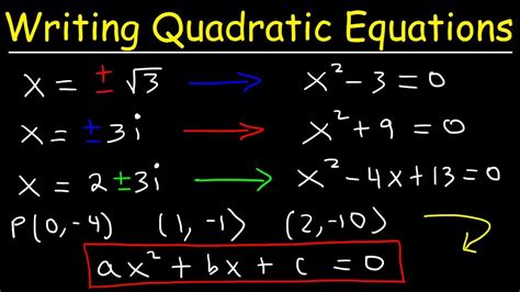 Standard Quadratic Formula / 6.5 quadratic formula & the discriminant ...