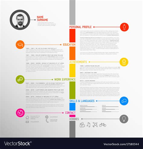 Timeline Resume Template