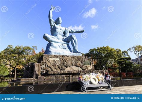 Nagasaki Peace Statue By Seibo Kitamura At Nagasaki Peace Park In Nagasaki, Japan Editorial ...