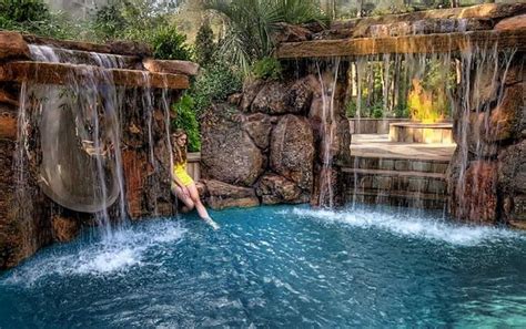 Unique pools with waterfalls – cool water features for the patio