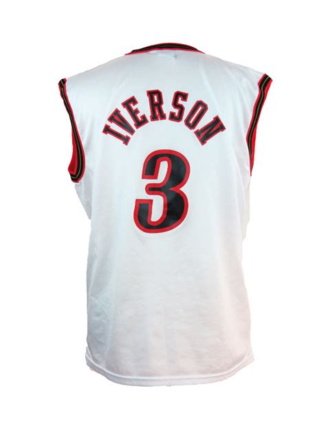 Allen Iverson 76ers Champion White Jersey - 5 Star Vintage