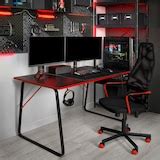 HUVUDSPELARE gaming desk, black, 140x80 cm - IKEA