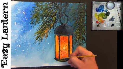 Paint a Lantern Holiday Tutorial , acrylic painting #clive5art - YouTube | Painting, Easy canvas ...