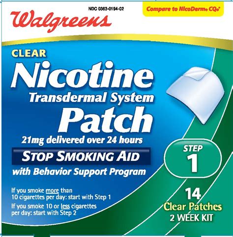 Nicotine Transdermal Patch Doses