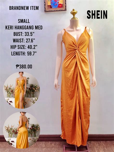 S02 Gold Silk Dress, Women's Fashion, Dresses & Sets, Evening dresses & gowns on Carousell