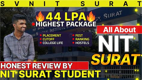 NIT SURAT [ Deatailed review ] 2023 🔥 | Placement | Campus life| Cutoffs | Fest | Facilities ...