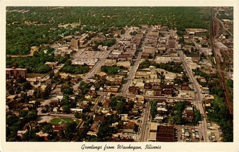 Aerial View of Downtown Waukegan, IL