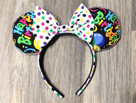 Happy Birthday Ears - Birthday Mickey Ears - Disney Inspired Birthday ...